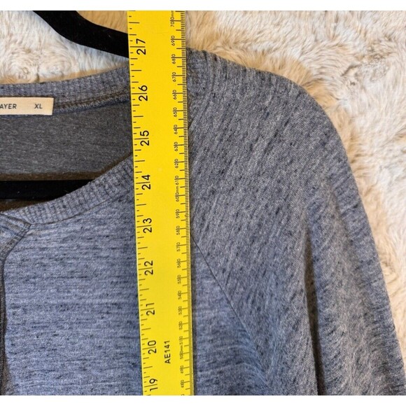 Marine Layer Shirt Men's Size XL Pullover Henley Heather Blue Gray Long Sleeve - Picture 8 of 9